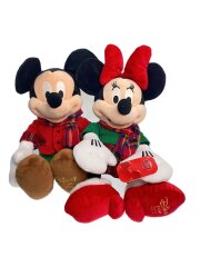 ぬいぐるみミッキー&ミニー クリスマス マフラー 2012年ディズニーストア限定